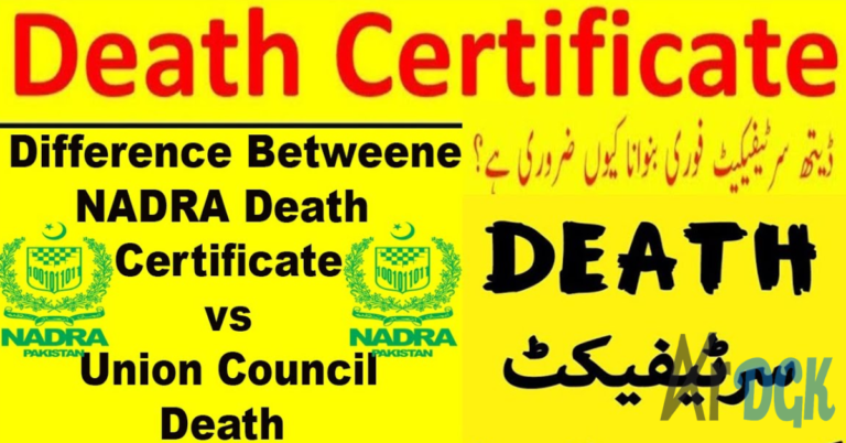 how to make a death certificate pakistan